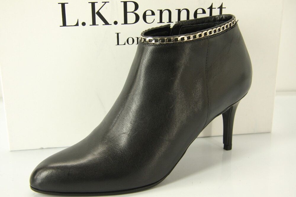LK Bennett 'Dusty ' Black High Heel Ankle Boot SZ 37 NIB Kate Middleton Fav $498
